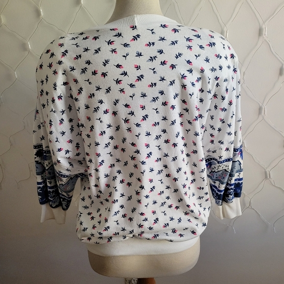 Vintage Pullover Top • 80s Sportswear • Floral • Teddi of CA • Medium - Picture 4 of 5